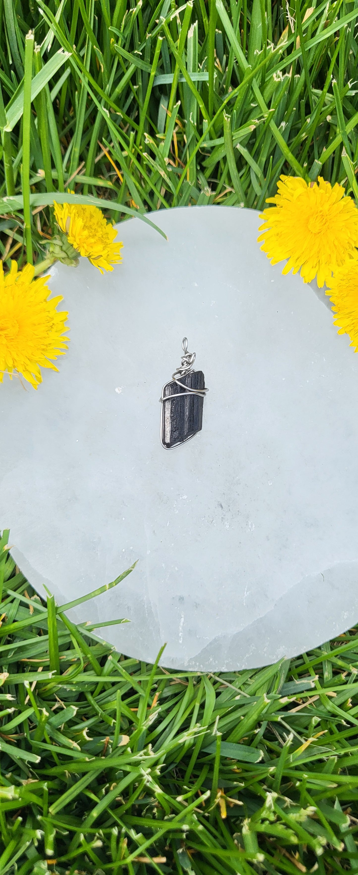 Black Tourmaline Pendant Steel 1