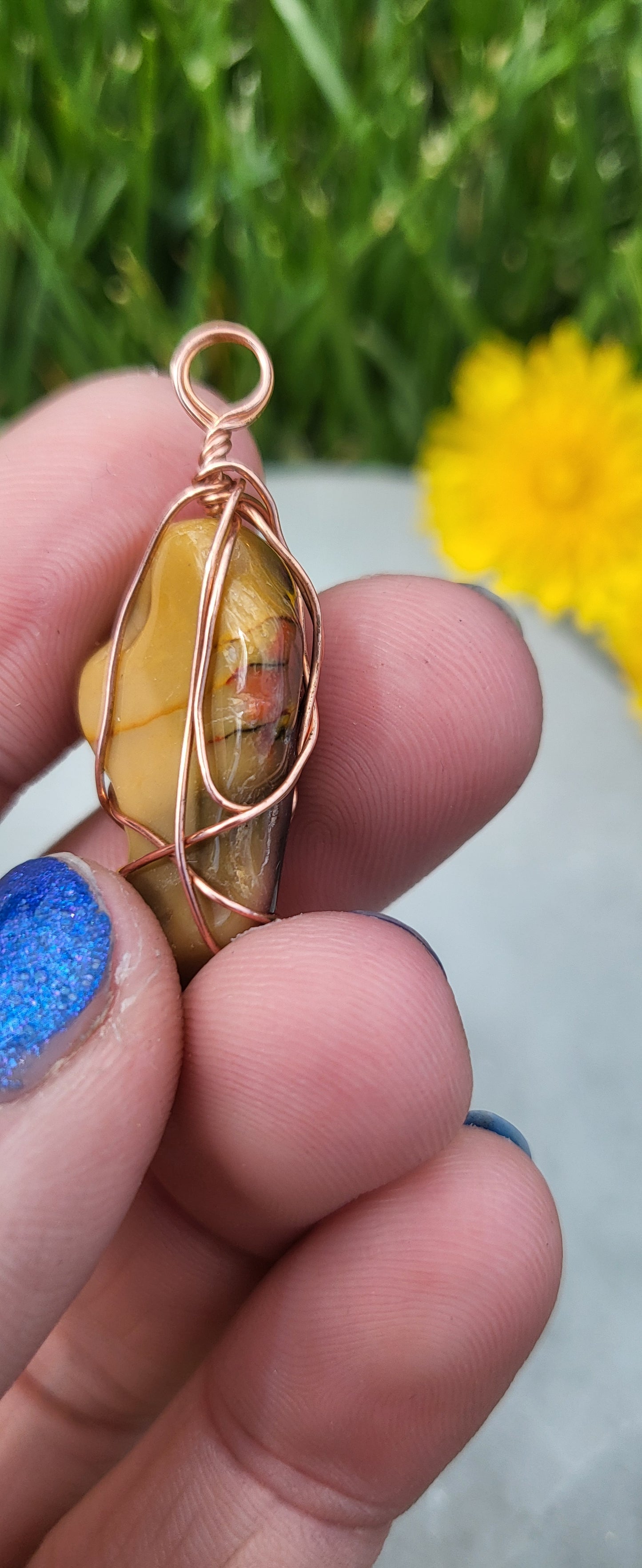 Mookaite Jasper Pendant Copper 6