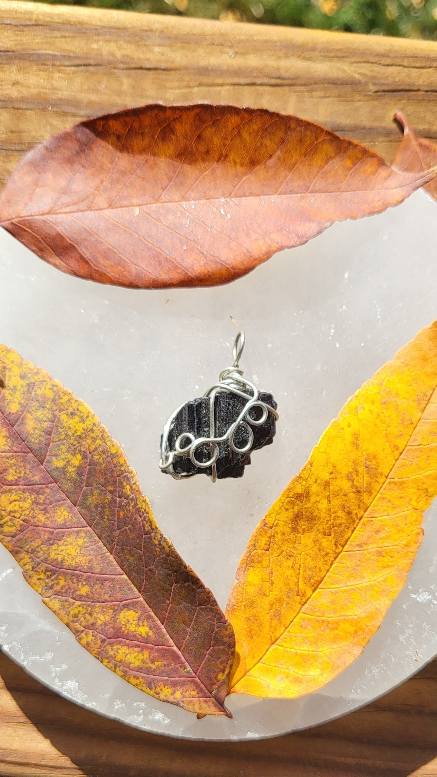 Black Tourmaline Pendant Steel 2