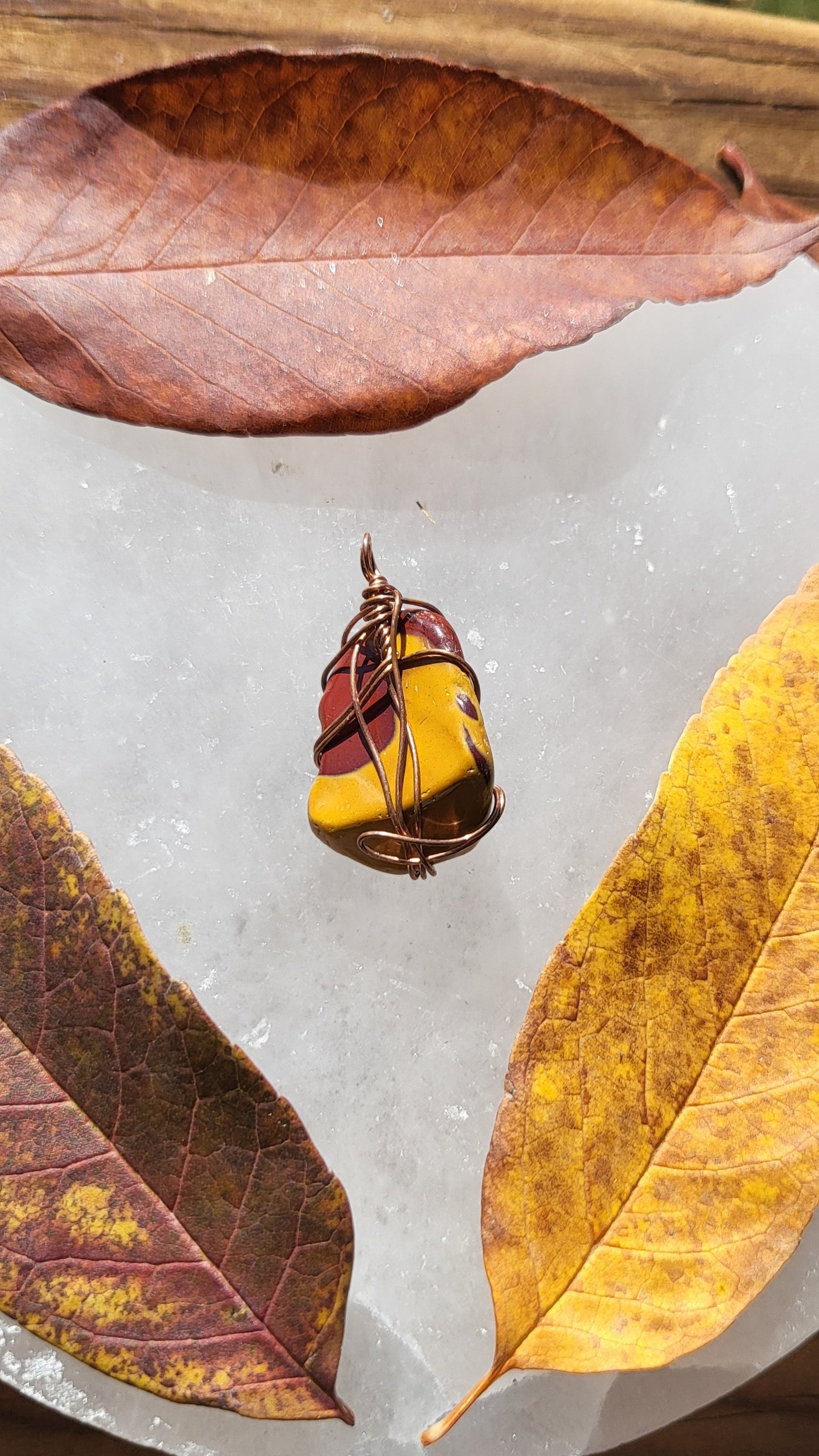 Mookaite Jasper Pendant Copper 11