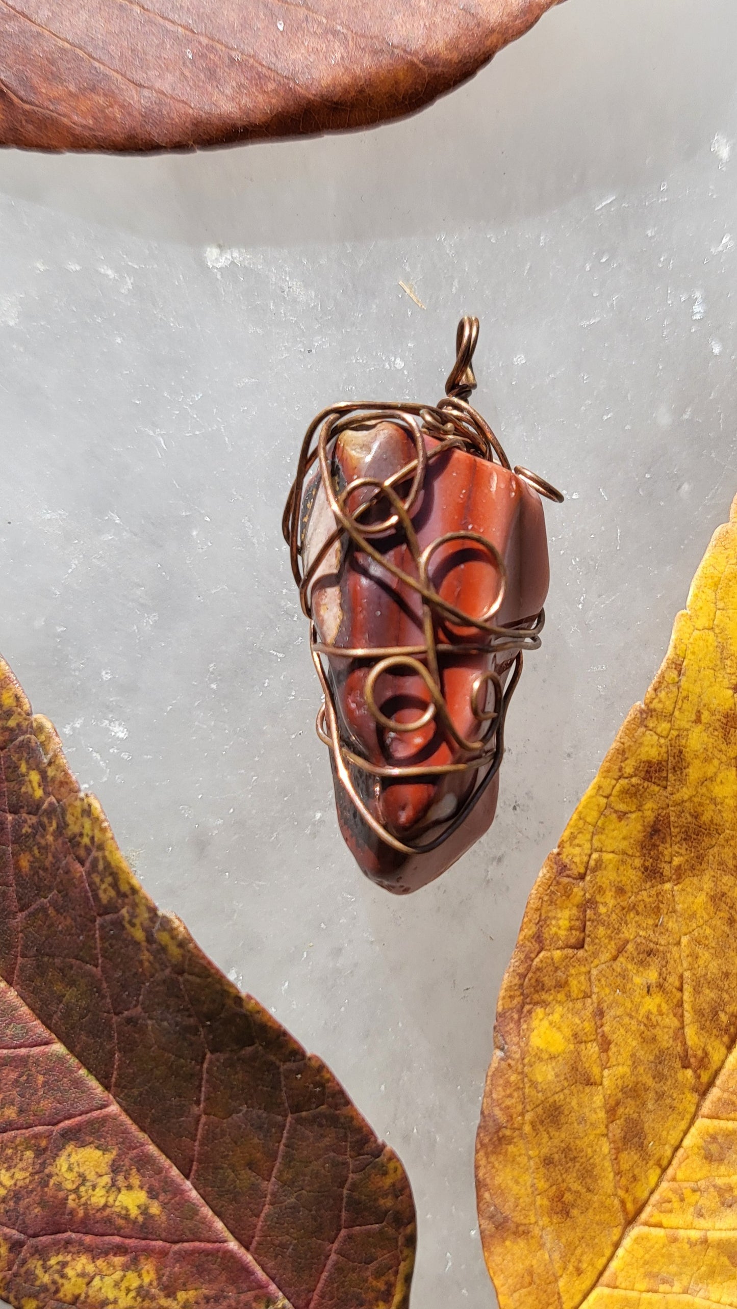 Mookaite Jasper Pendant Copper 10