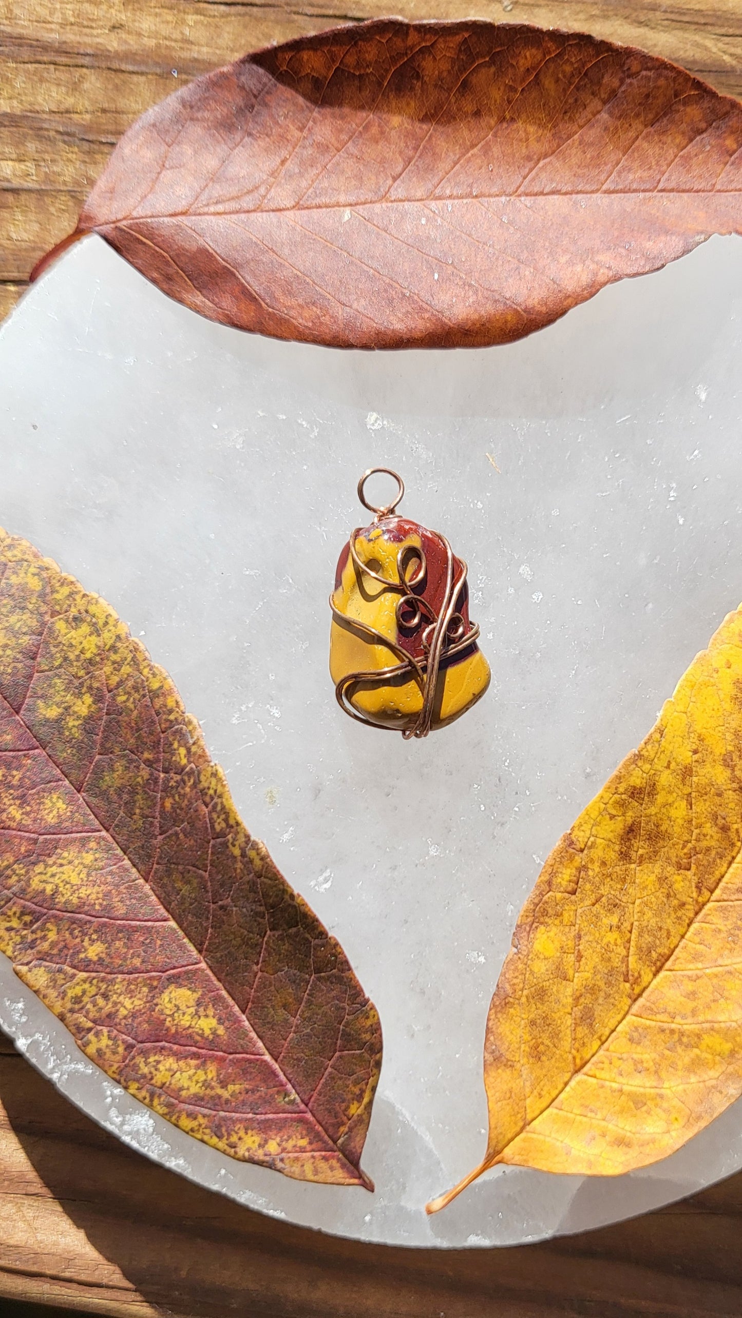 Mookaite Jasper Pendant Copper 11